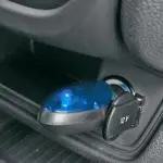 Customer photo showing how to use FuelSync, installed and working in their car.